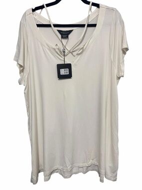 Michel Studio Short Sleeve Top Cream